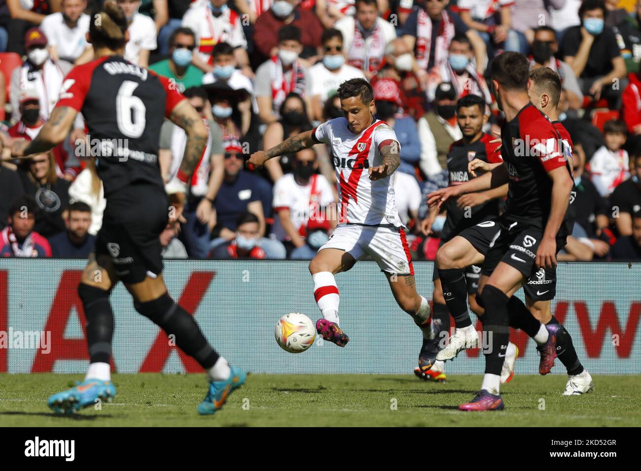 during the Liga match between Rayo Vallecano and Sevilla FC at Estadio de Vallecas in Barcelona, Spain. (Photo by DAX Images/NurPhoto) Stock Photo