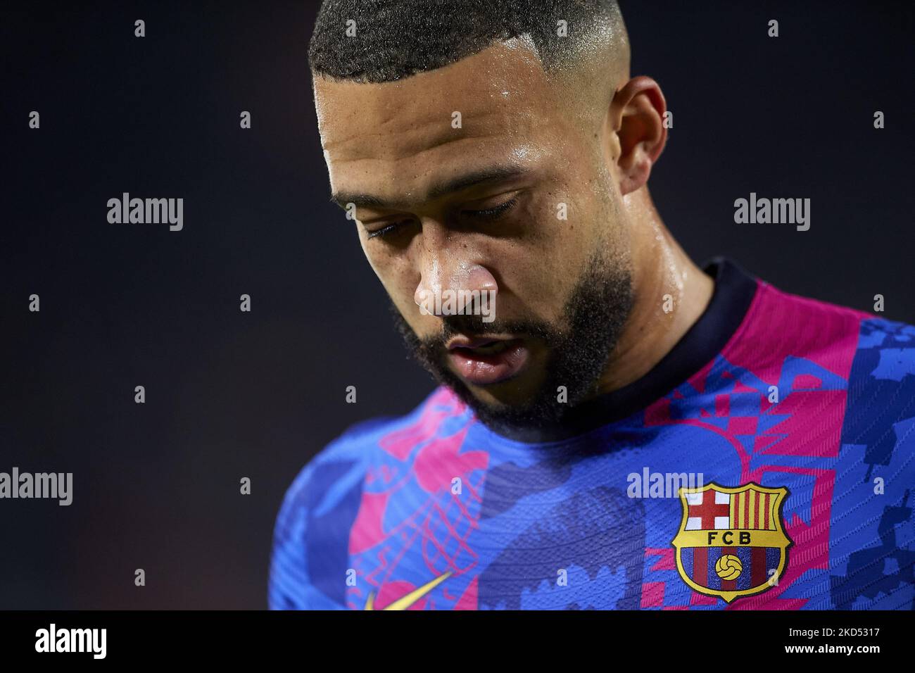 Memphis Depay of Barcelona during the UEFA Europa League Round of 16 ...