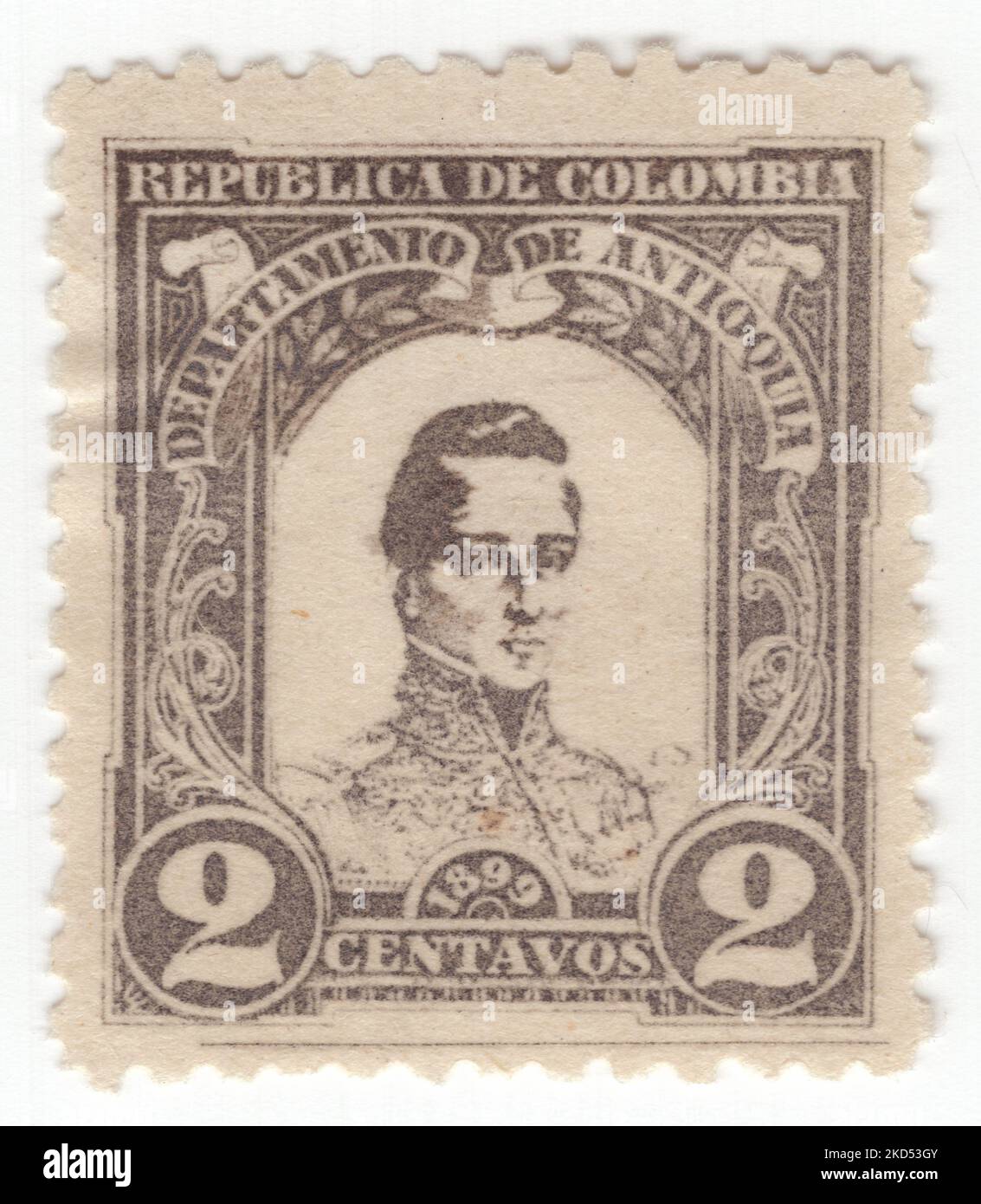 antioquia-circa-1899-an-2-centavos-slate-brown-postage-stamp-showing