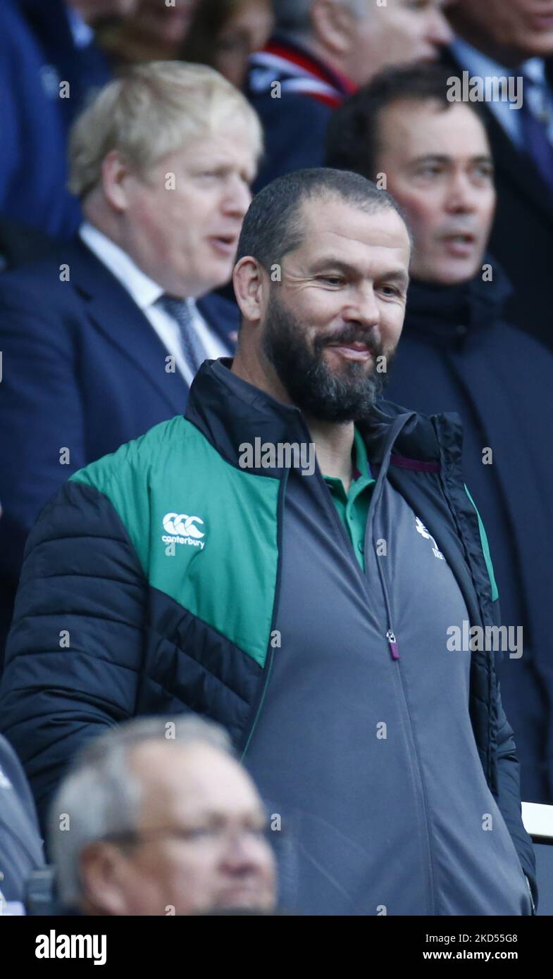 Farrell Coach Andy Farrell Head Coach of Ireland before kick off during Guinness six ...
