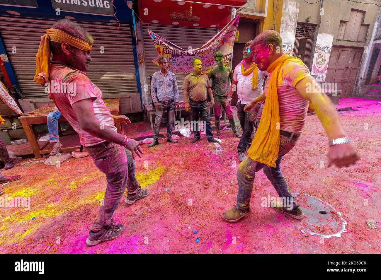 People are seen dancing to the tune of various musical instrument ...