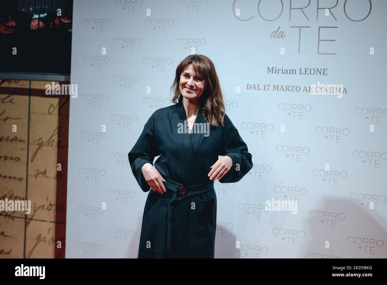 Paola Cortellesi attends the “Corro Da Te” premiere at Cinema Moderno on March 17, 2022 in Rome, Italy. (Photo by Luca Carlino/NurPhoto) Stock Photo