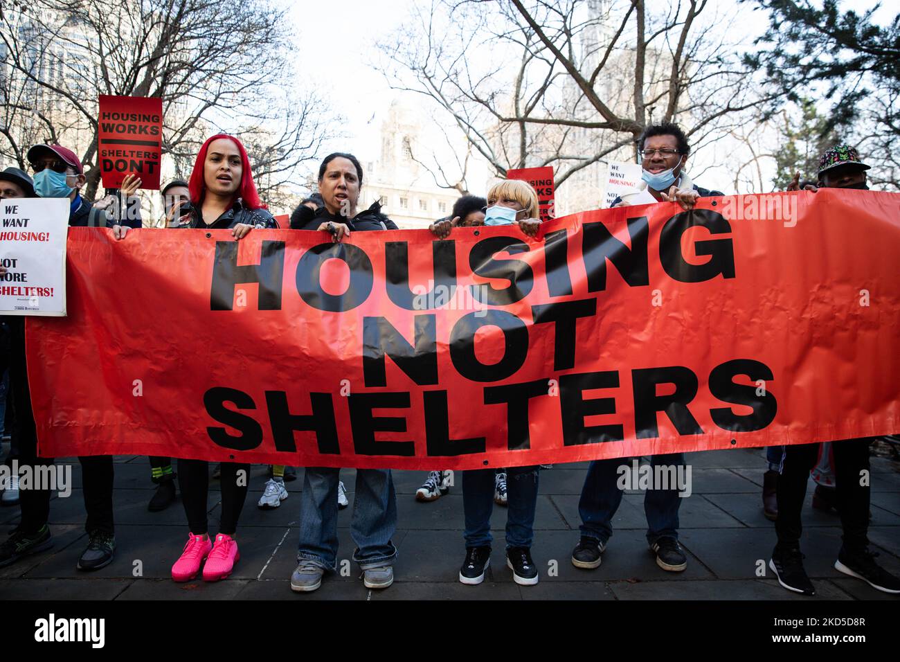 Housing rights advocates call for an end to the criminalization of