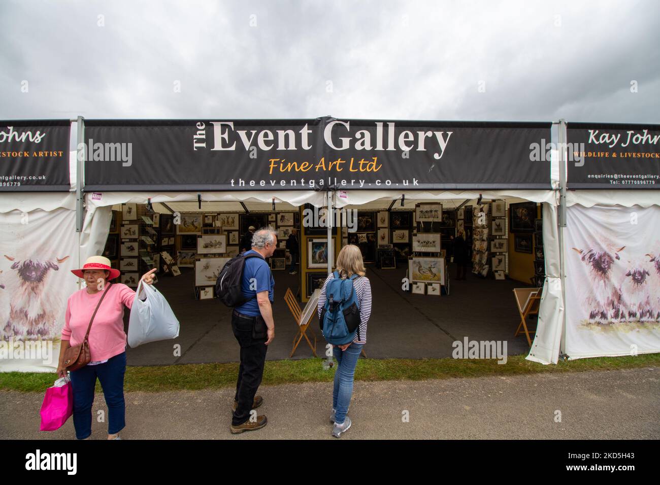 EXETER, DEVON, UK - JULY 1, 2022 Devon County Show trade stand on the second day of the show - The Event Gallery, Fine Art Ltd. Stock Photo