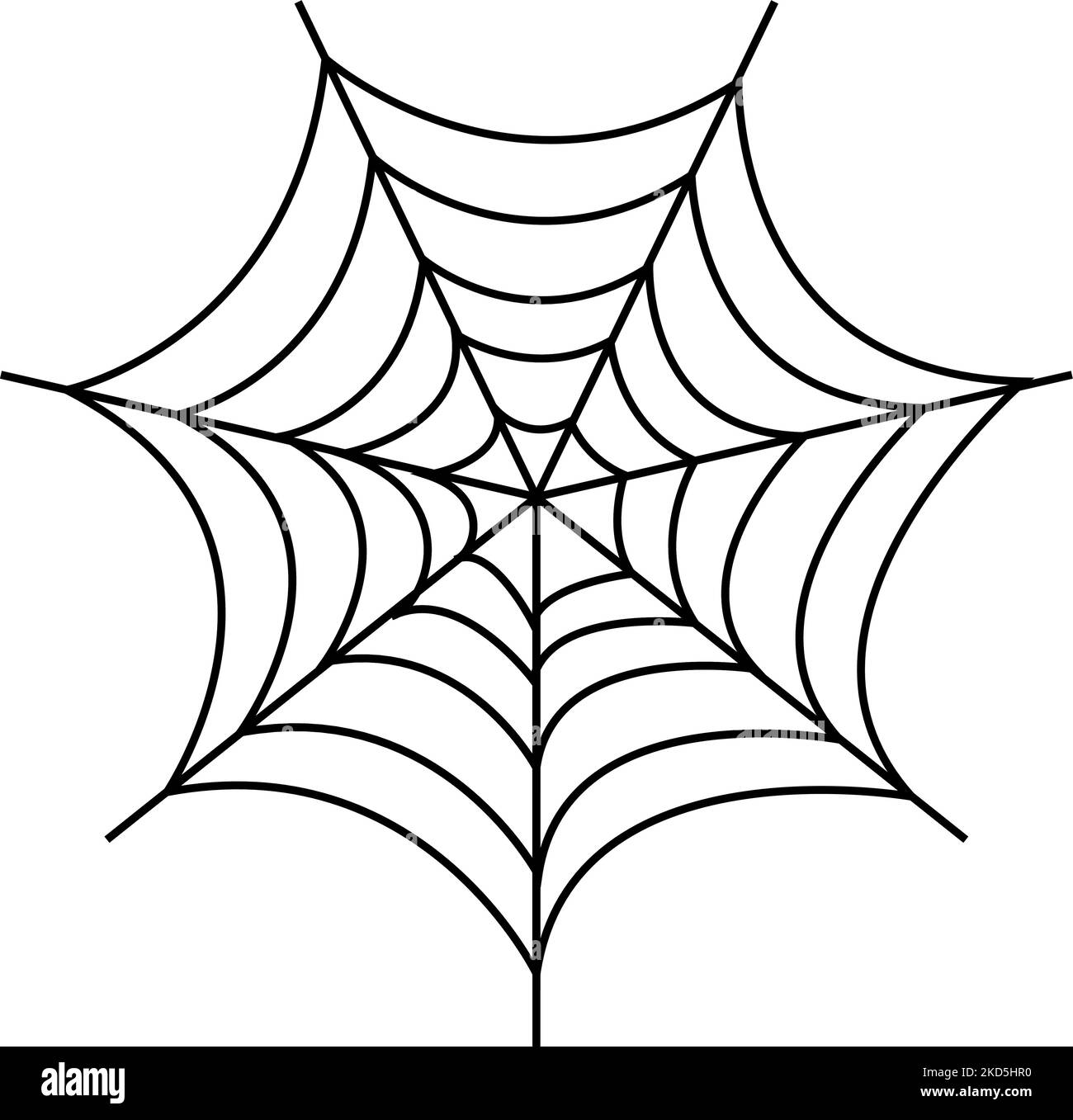 Silhouette of a spider hanging from web Royalty Free Vector
