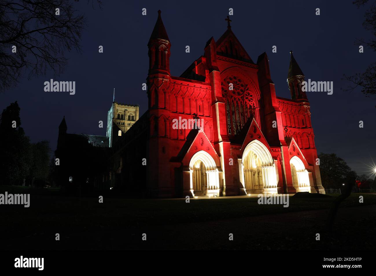 The West End Of St Albans Cathedral Formally Known As The Cathedral And Abbey Church Of St Alban