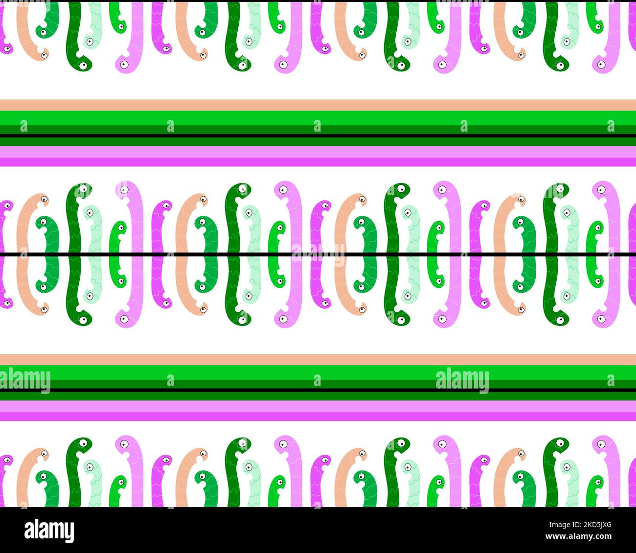 Cartoon animals toys seamless worms snakes pattern for wrapping paper ...