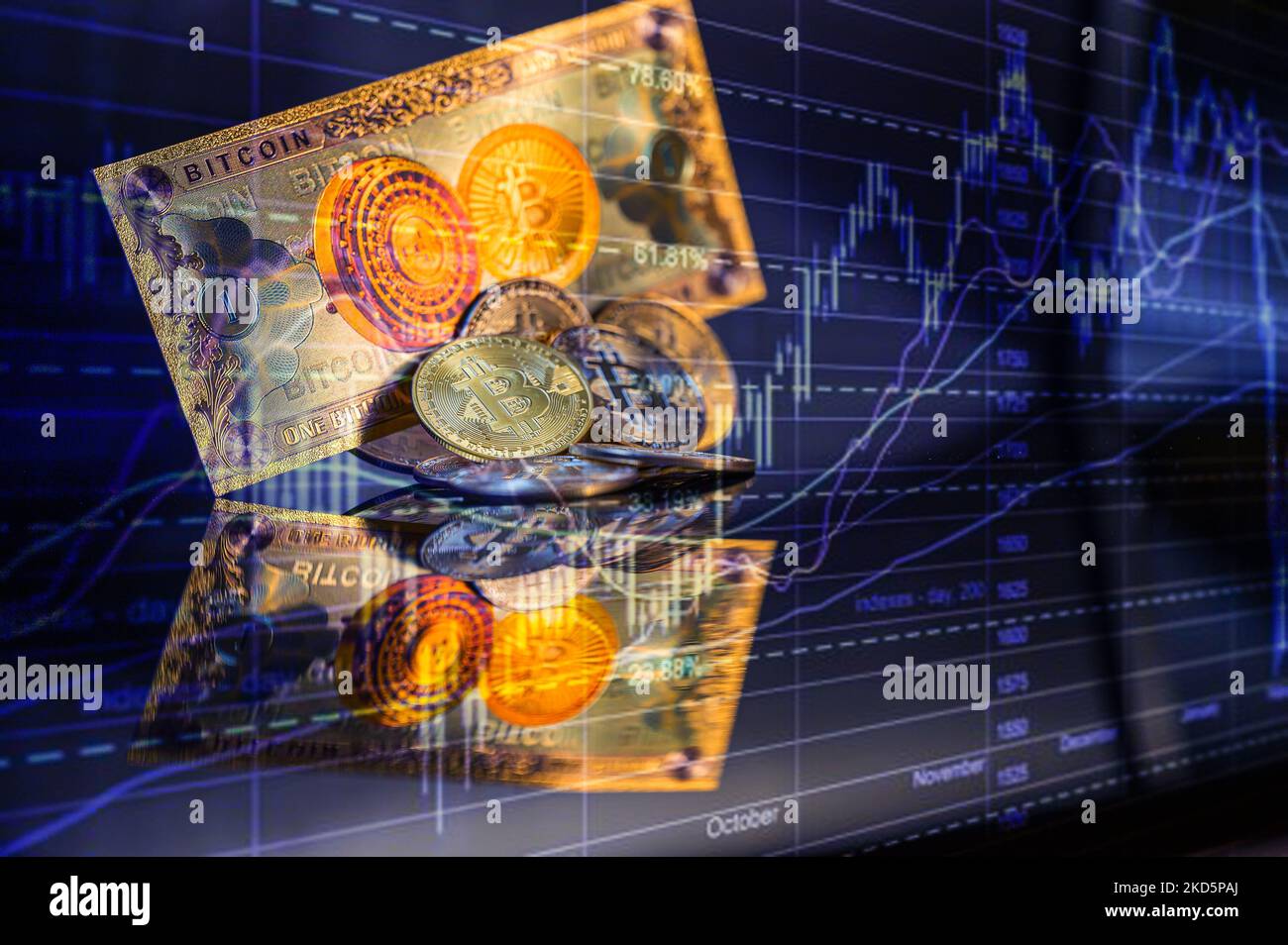 A visual representation of the digital cryptocurrency Bitcoin Stock Photo -  Alamy