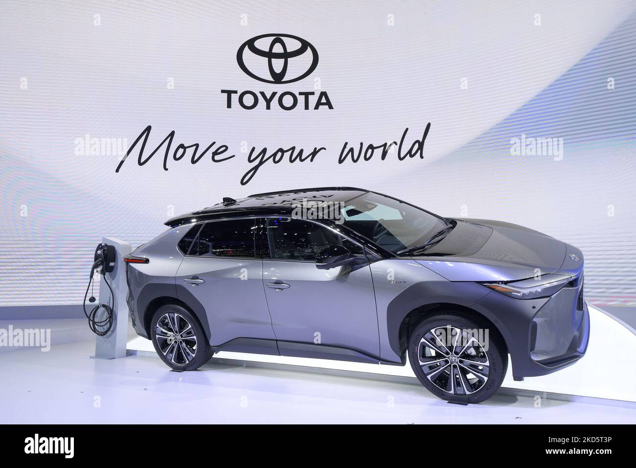 EV Toyota bZ4X electric vehicle (EV) displayed during the 43rd Bangkok ...