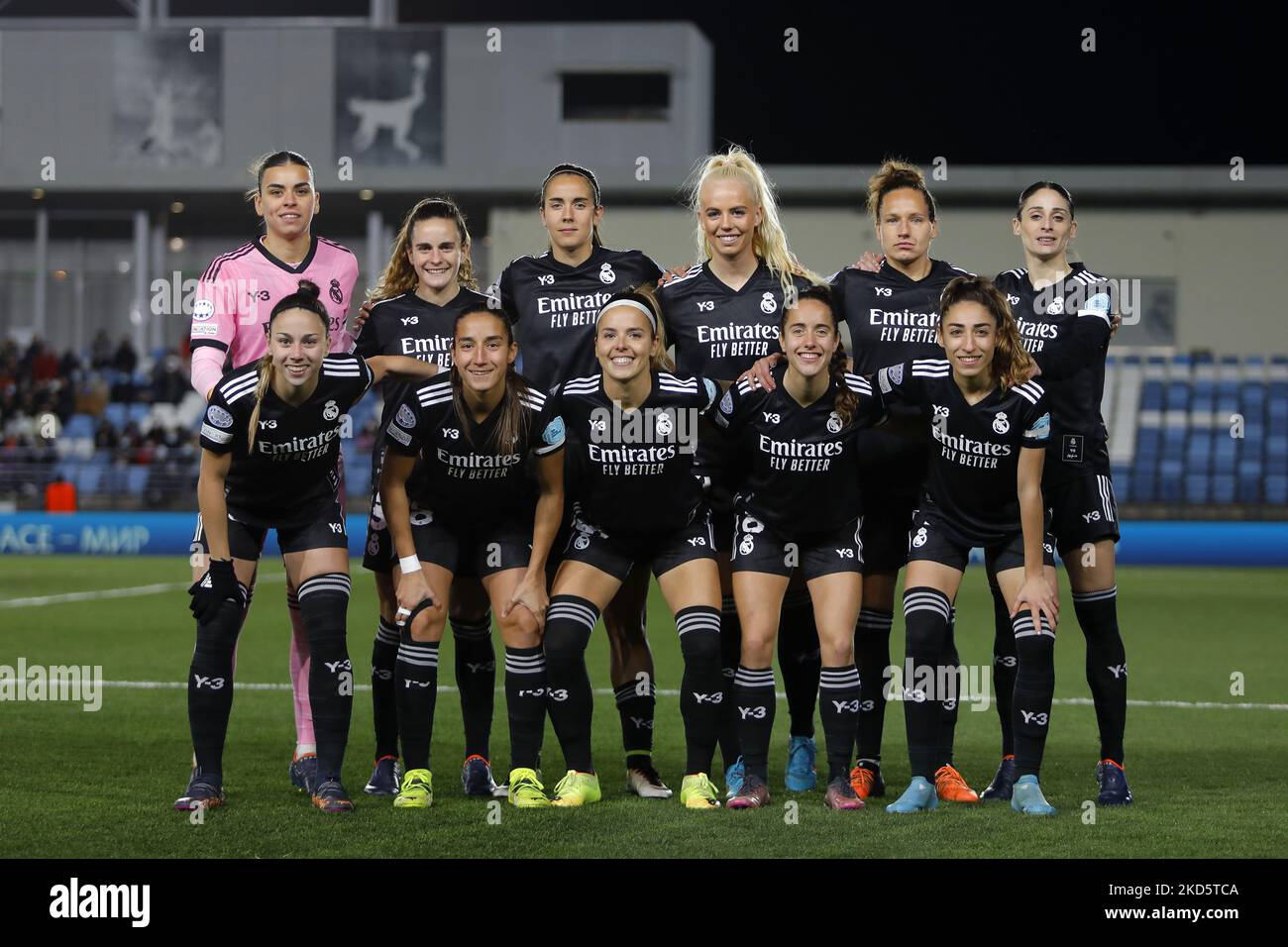 Real Madrid players pose prior the UEFA Women's Champions League ...