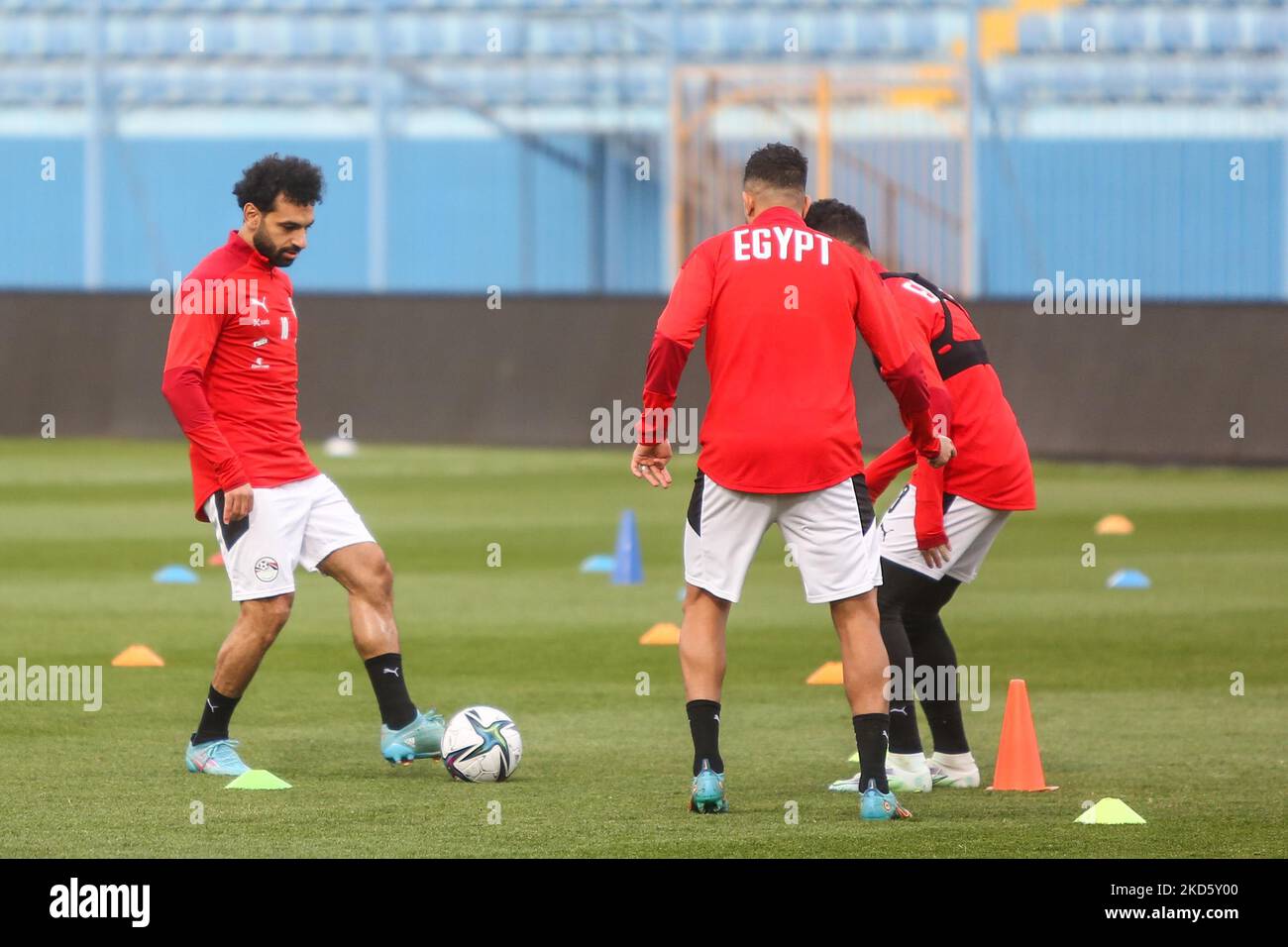 Mohamed salah during the egyptian national team during one of the last