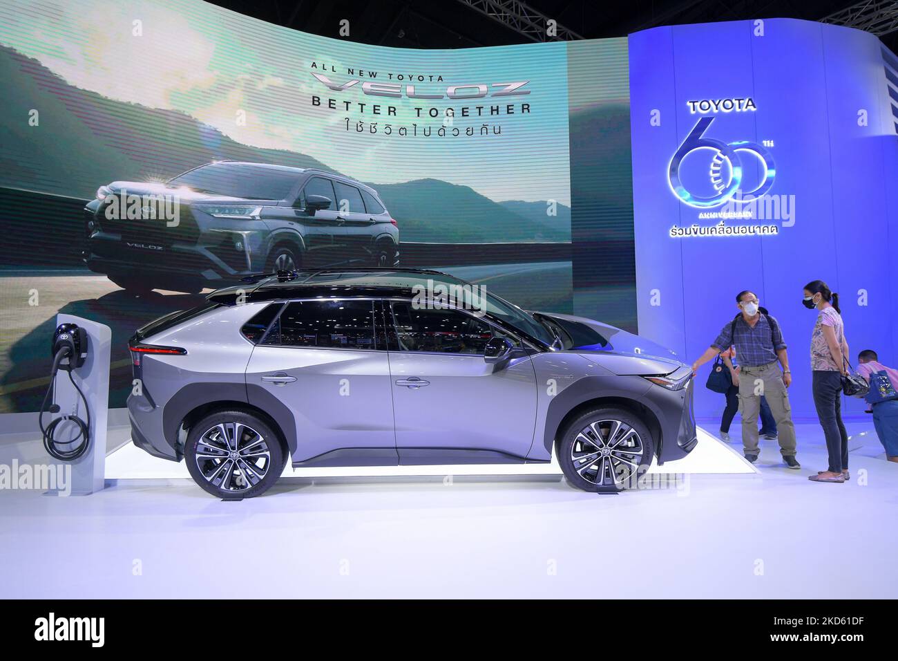 EV Toyota bZ4X electric vehicle (EV) displayed during the 43rd Bangkok ...