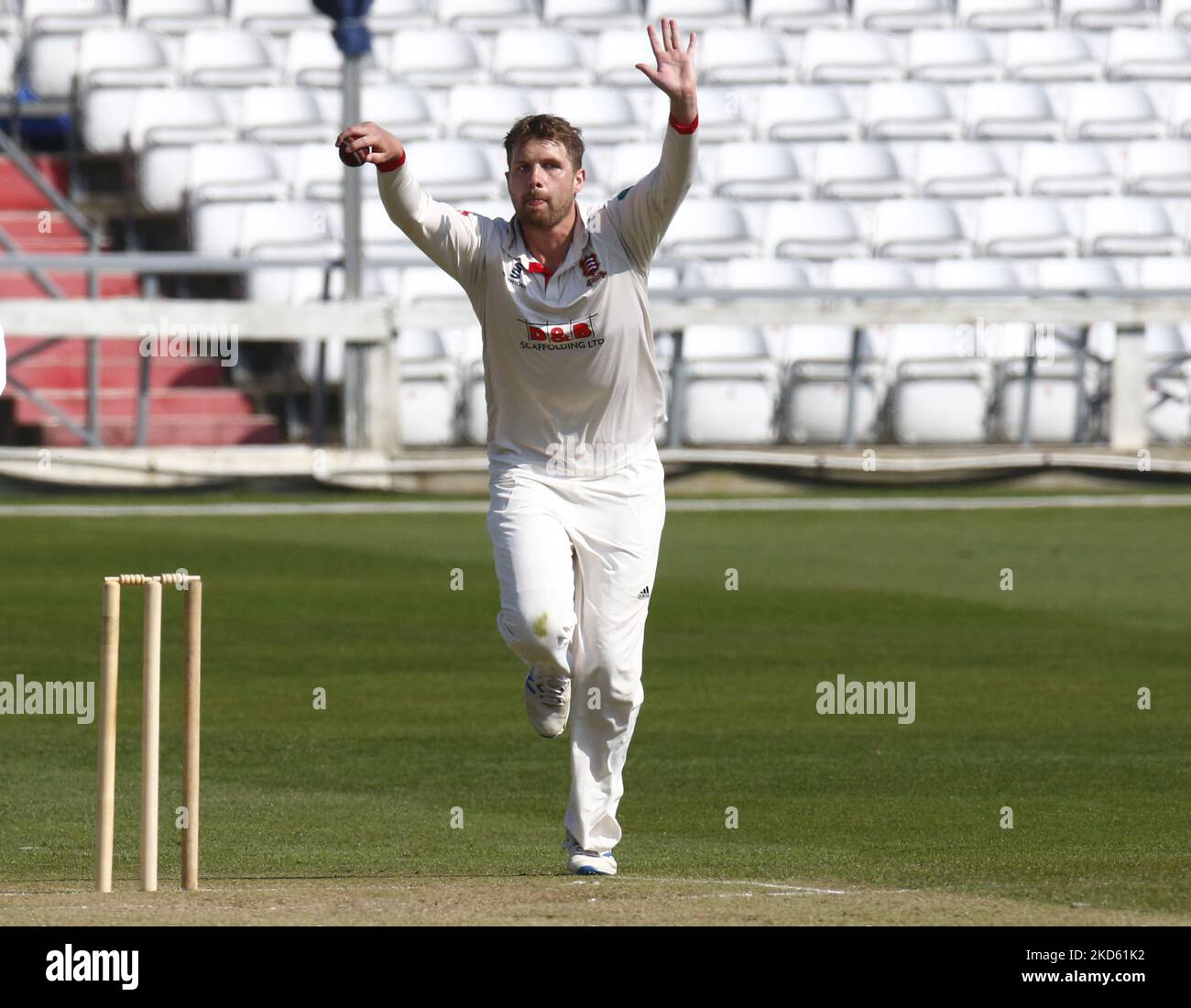 :Essex's Matt Critchley during an Essex CCC Intra-Squad Friendly match at The Cloud County Ground at Chelmsford on 24th March 2022 (Photo by Action Foto Sport/NurPhoto) Stock Photo