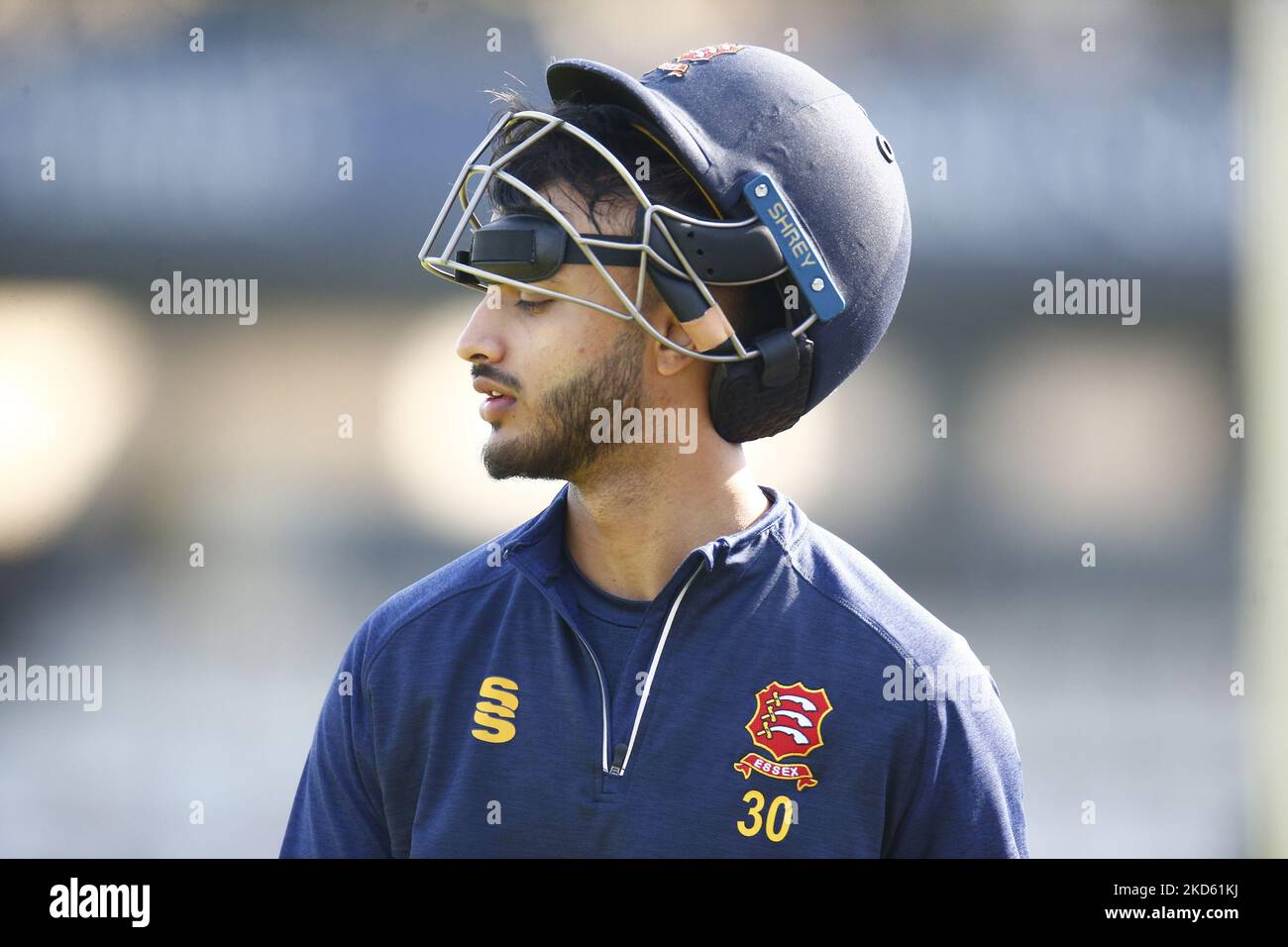 : Essex's Eshun Kalley during an Essex CCC Intra-Squad Friendly match at The Cloud County Ground at Chelmsford on 24th March 2022 (Photo by Action Foto Sport/NurPhoto) Stock Photo