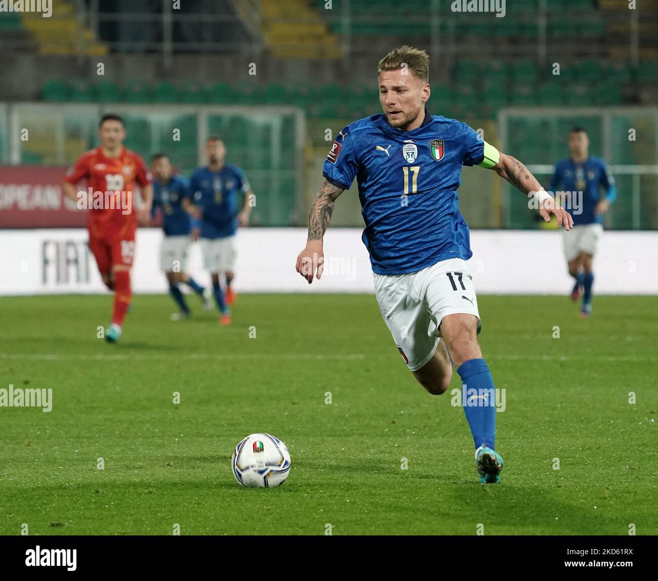 Ciro Immobile of Italy during the EQ playoff 1 Fifa World Cup Qatar