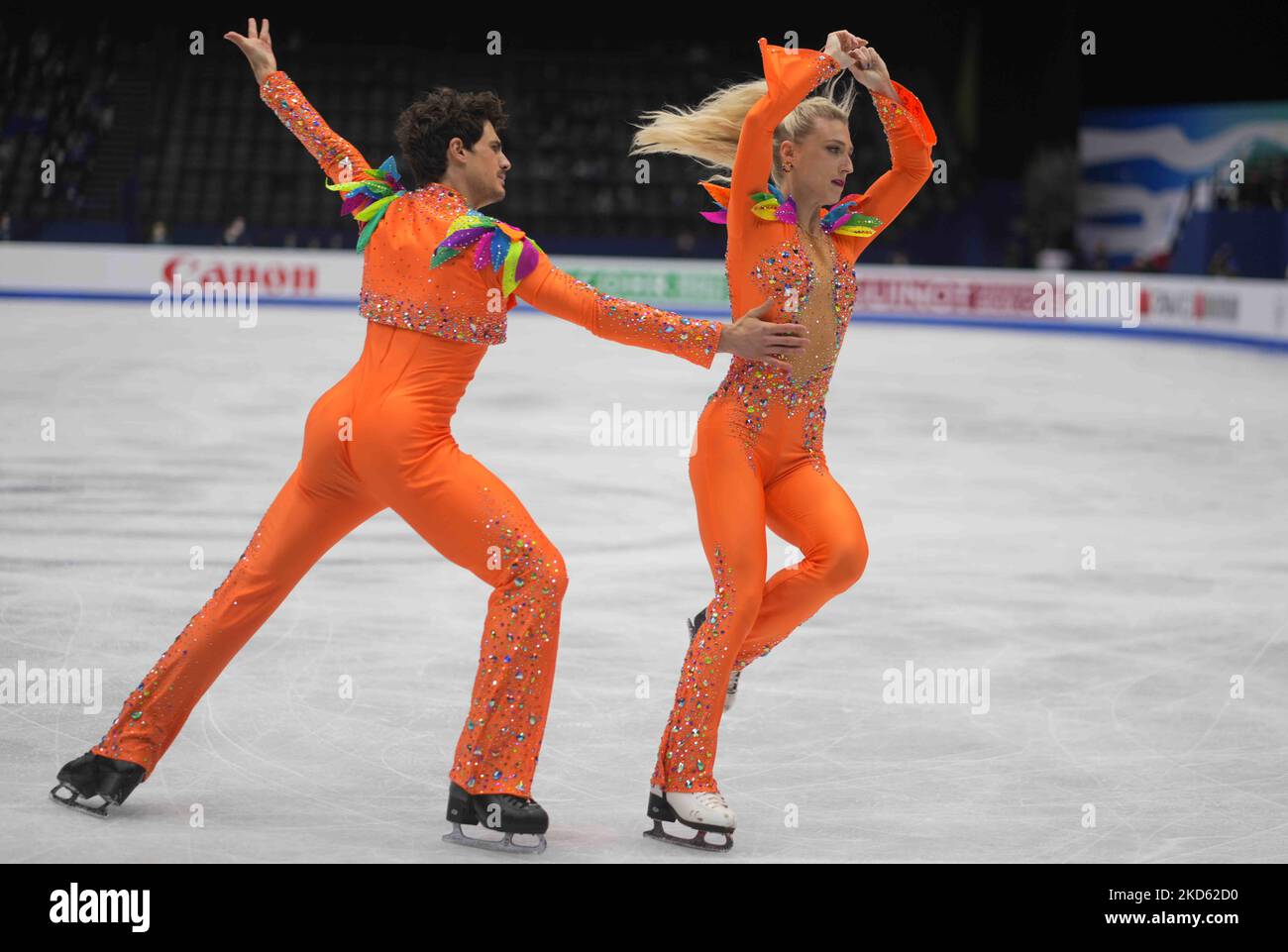 Piper Gilles and Paul Poirier from Canada during Pairs Ice Dance, at