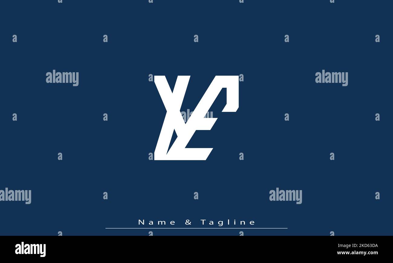 Alphabet letters Initials Monogram logo XE , EX Stock Vector