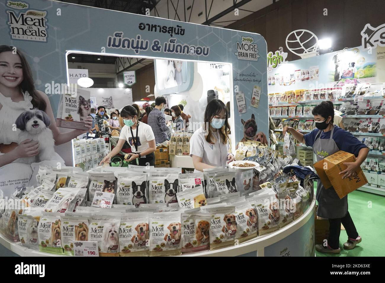 Sales booth Dog product for sale at the Thailand International Pet