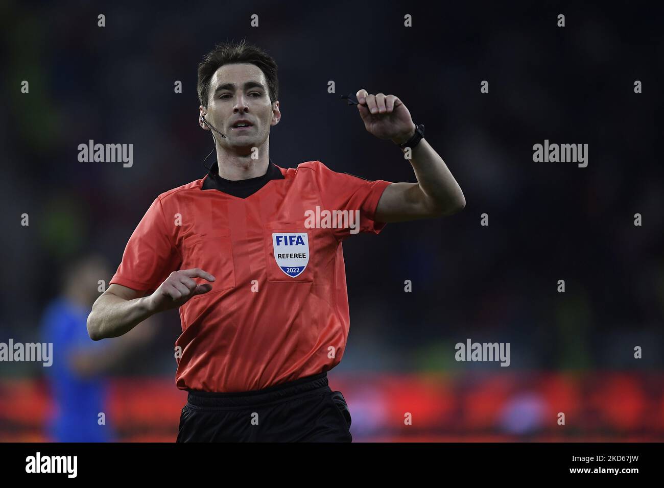 Ricardo De Burgos Bengoechea in action during the international friendly match between Romania and Greece at Stadionul Steaua on March 25, 2022 in Bucharest, Romania. (Photo by Alex Nicodim/NurPhoto) Stock Photo