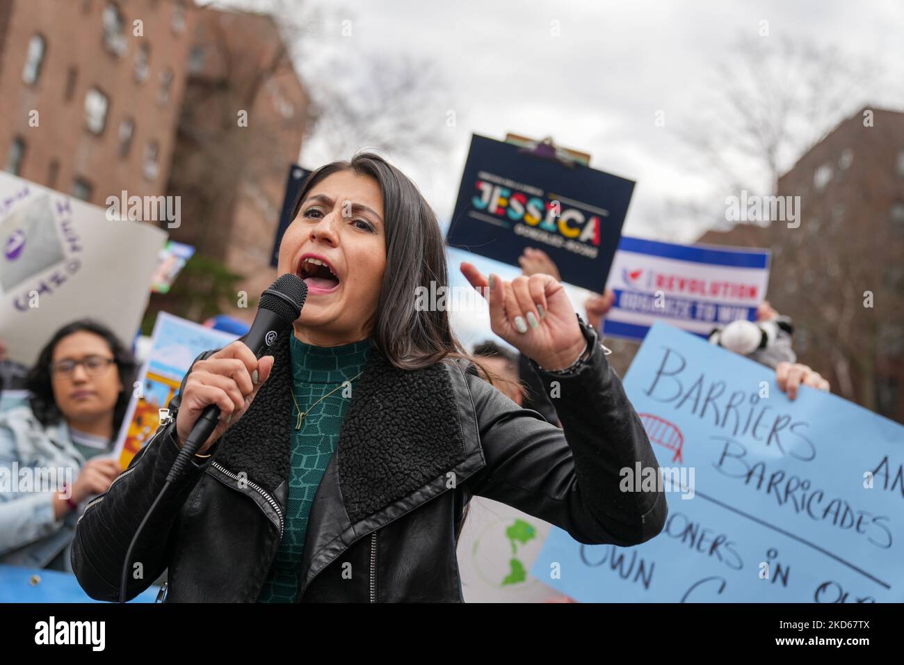 New York State senator Jessica Ramos is seen as US Rep. Alexandria