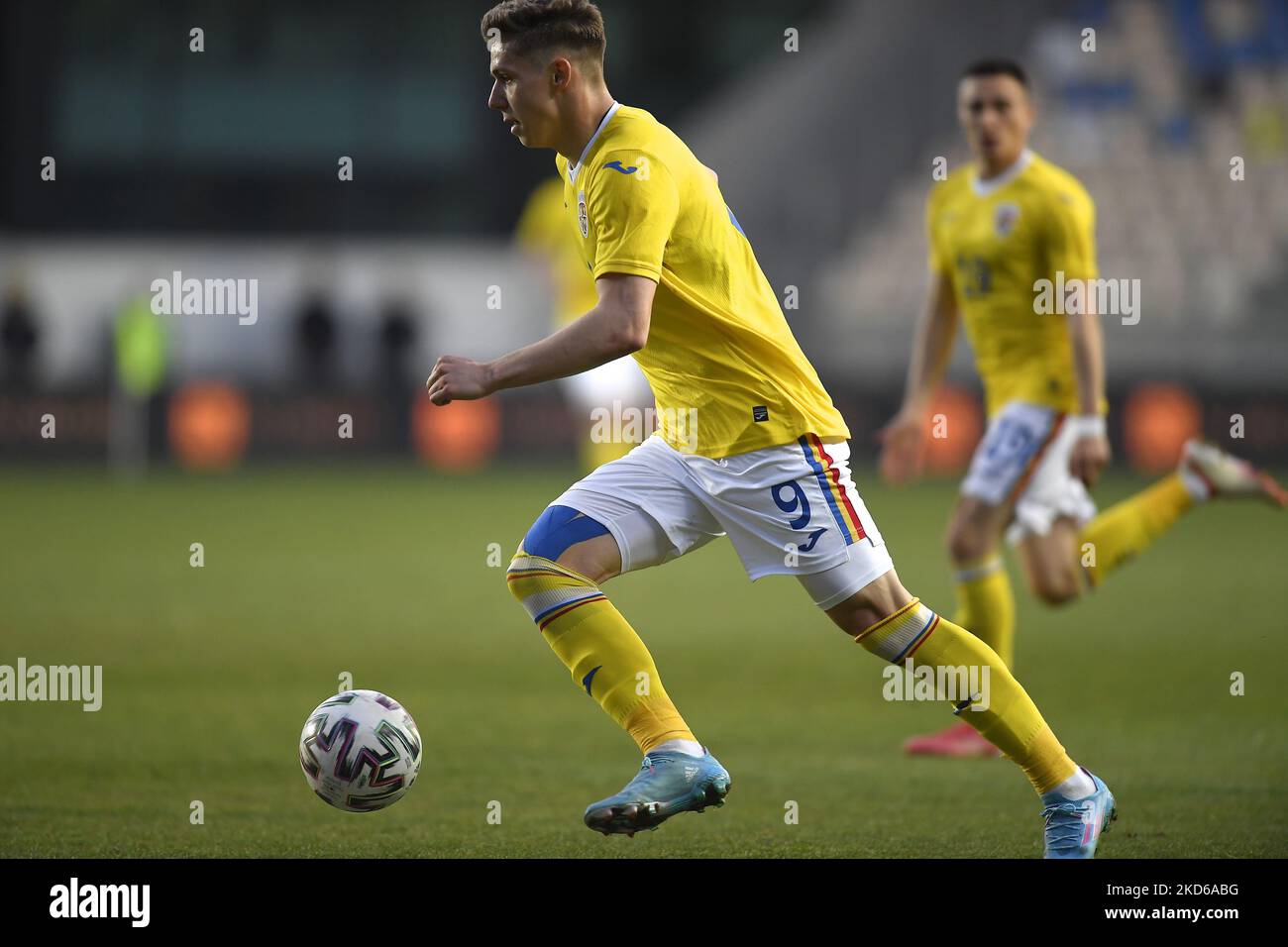 Louis Munteanu in action during the international friendly match