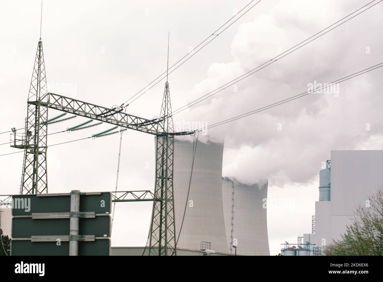 Steam is seen from cooling towers of German energy giant RWE power AG