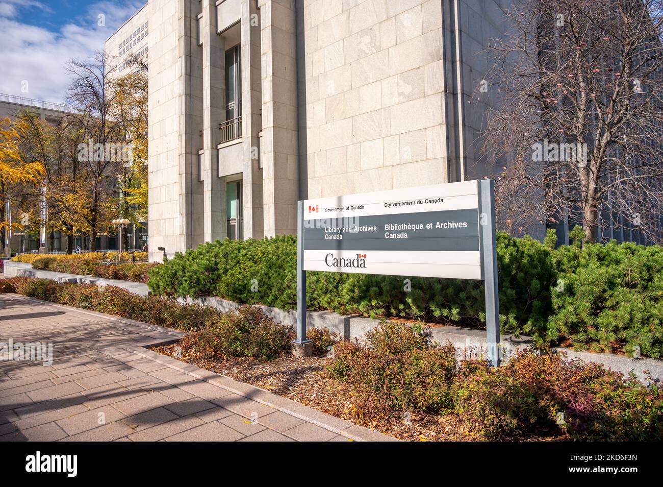 Ottawa, Ontario October 20, 2022 Exterior fo the library and