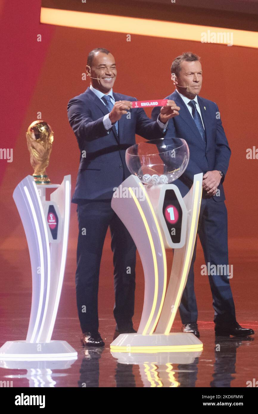 FIFA Legend Cafu draws England during the FIFA World Cup Qatar 2022 ...
