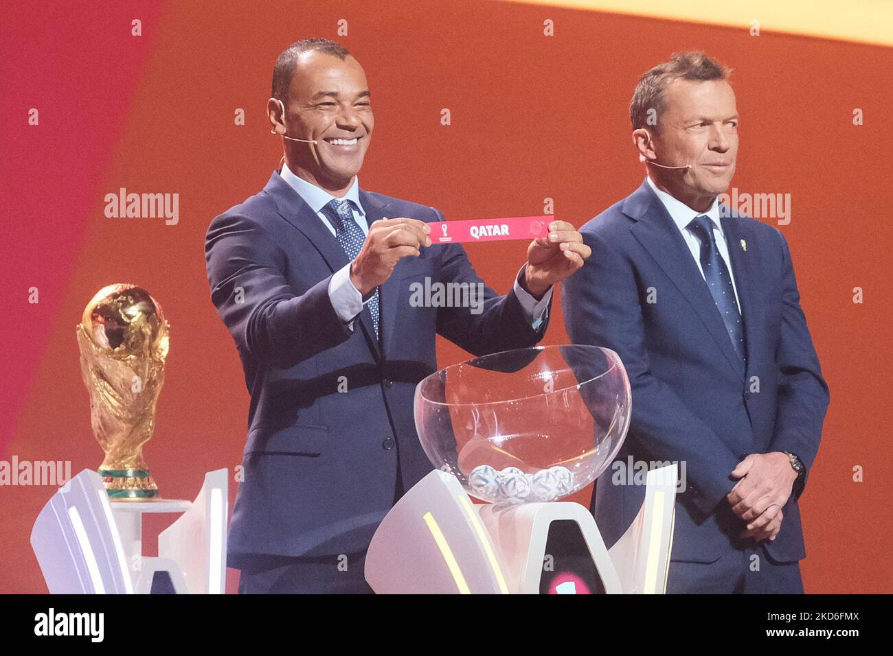 FIFA Legend Cafu draws Qatar during the FIFA World Cup Qatar 2022 Final ...