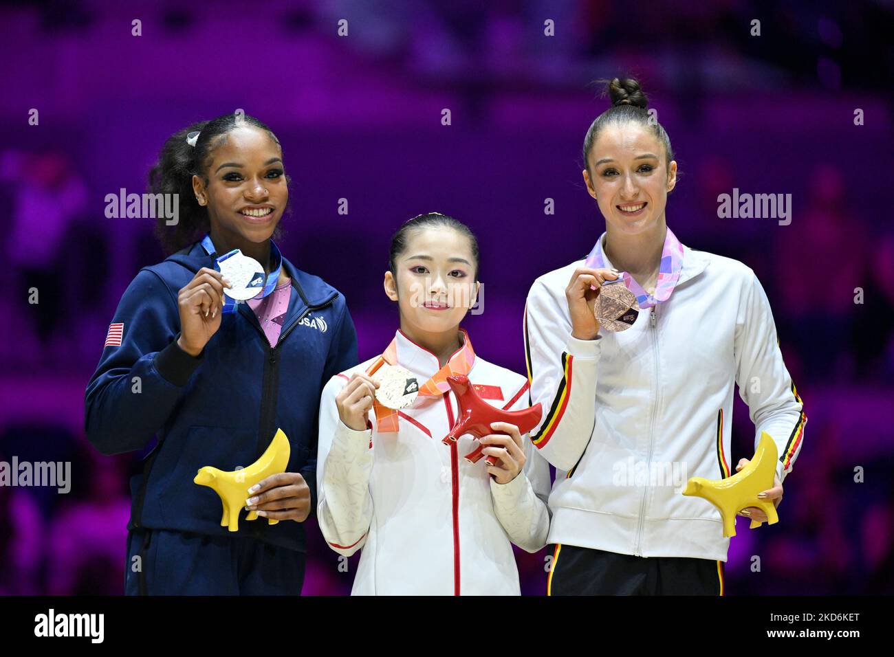 US Shilese Jones, Chinese Xiaoyuan Wei and Belgian Nina Derwael ...