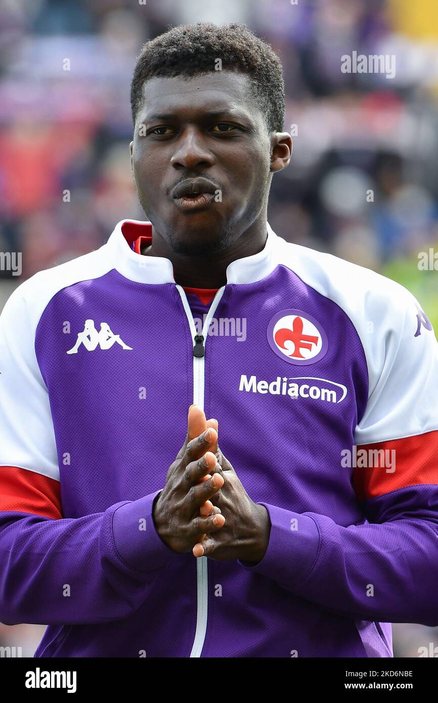 Florence, Italy. 03rd Apr, 2022. Nicolas Gonzalez (ACF Fiorentina)  celebrates after scoring a goal during ACF Fiorentina vs Empoli FC, italian  soccer Serie A match in Florence, Italy, April 03 2022 Credit