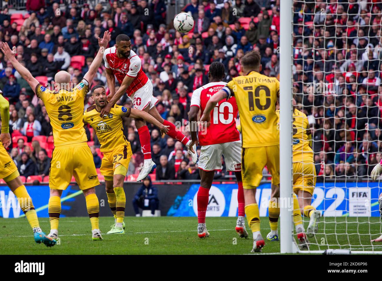 Michael Ihiekwe of Rotherham United scores during the Papa John Trophy