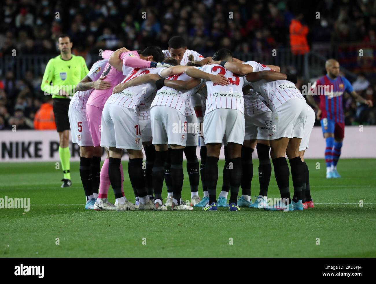Sevilla team during the match between FC Barcelona and Sevilla FC