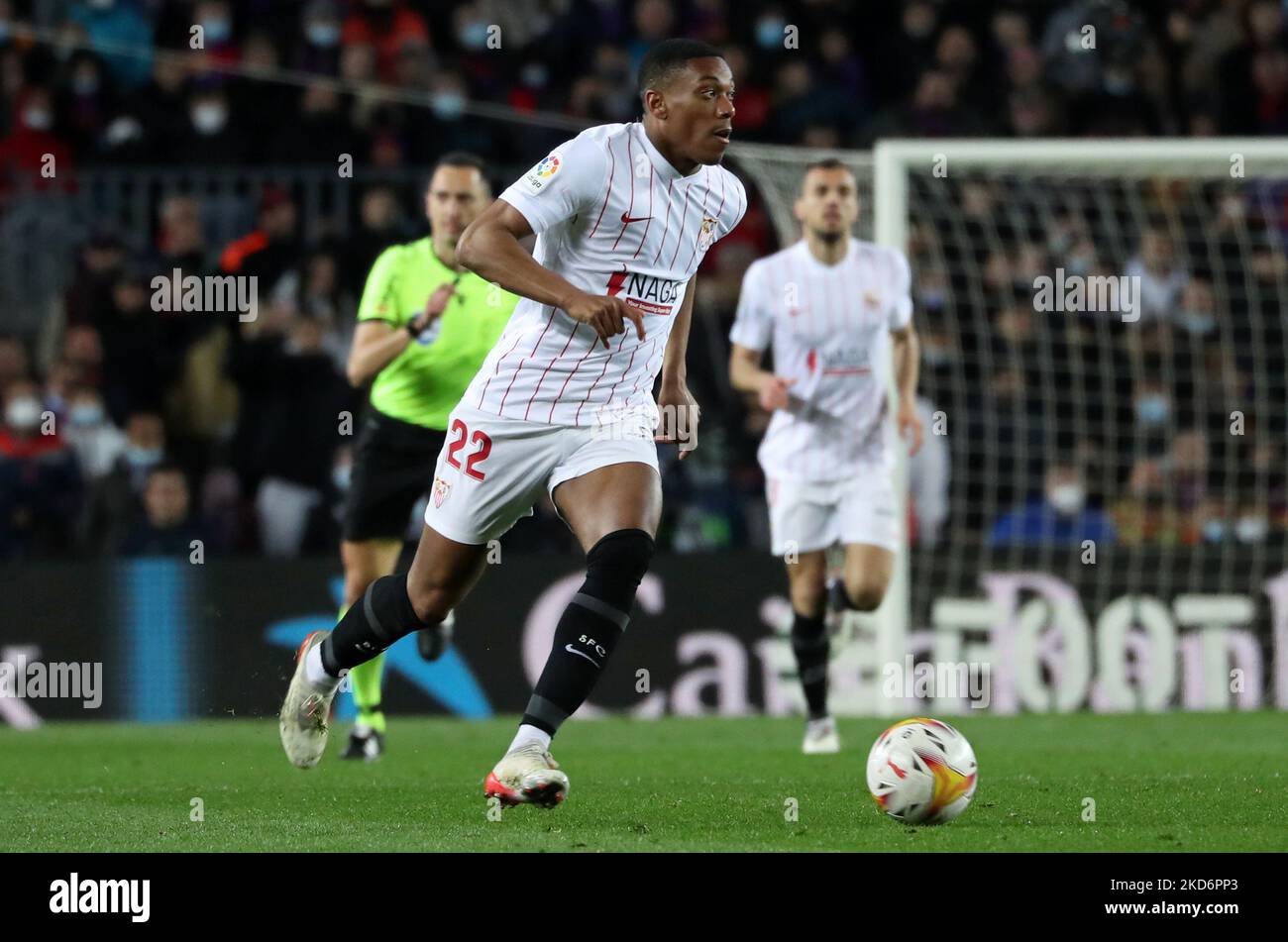 Anthony Martial During The Match Between Fc Barcelona And Sevilla Fc