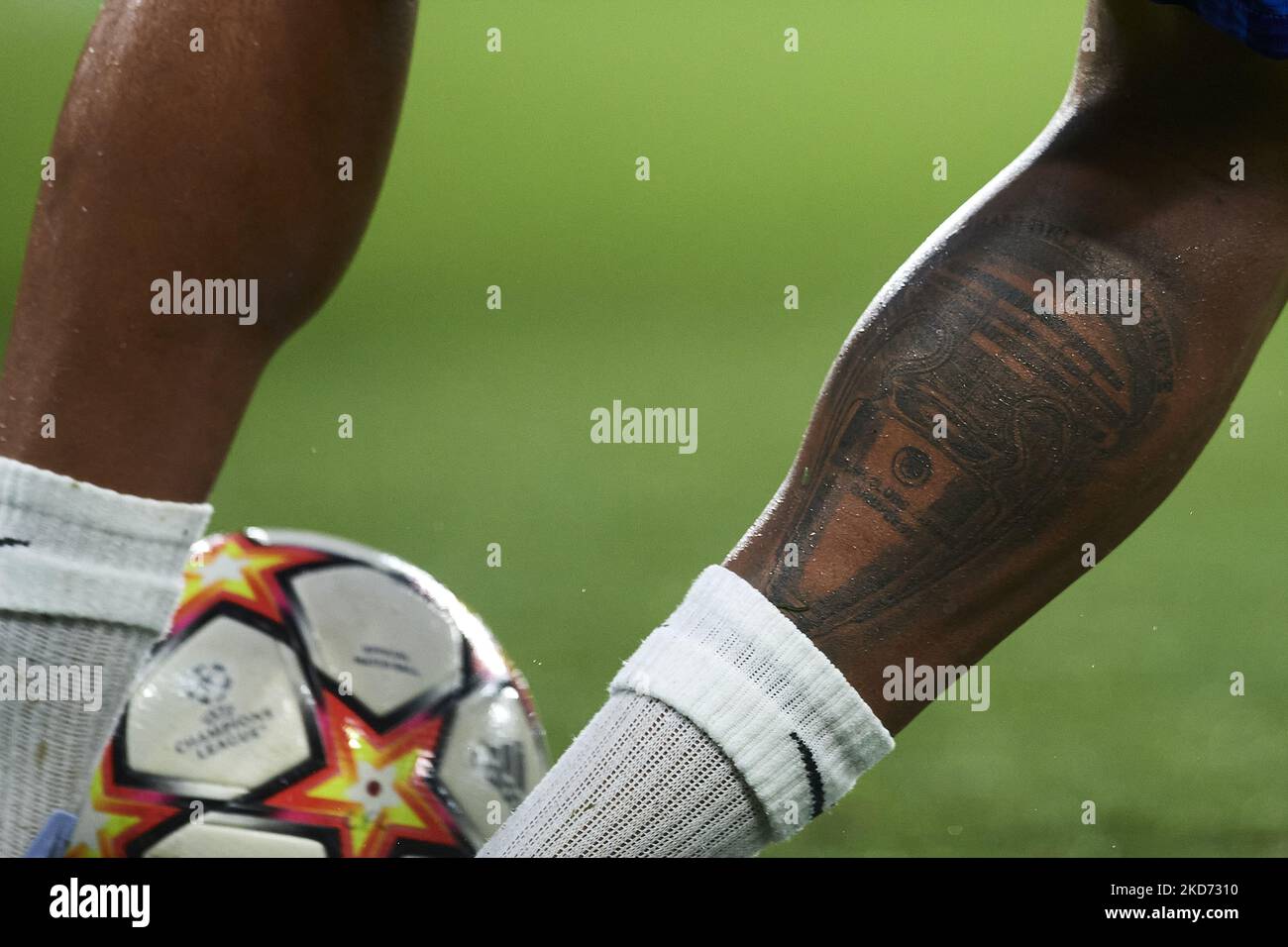 Reece James tatoo of Champions League trophy during the UEFA Champions ...