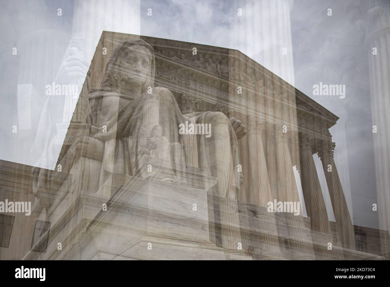 The Supreme Court is seen on April 7, 2022 as news breaks of Ketanji