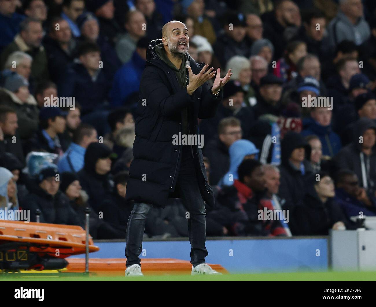 Manchester, England, 5th November 2022.  Josep Guardiola manager of Manchester City during the Premier League match at the Etihad Stadium, Manchester. Picture credit should read: Darren Staples / Sportimage Stock Photo