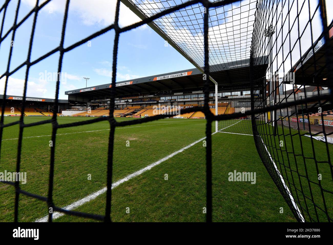 General view of Vale Park during the Sky Bet League 2 match between Port Vale and Oldham Athletic at Vale Park, Burslem on Saturday 9th April 2022. (Photo by Eddie Garvey/MI News/NurPhoto) Stock Photo