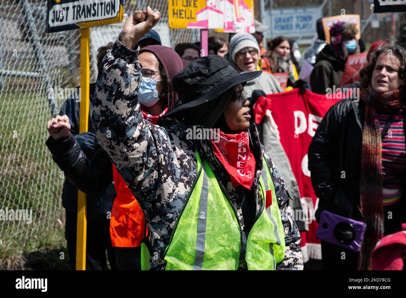 Hundreds of activists blockaded the Grant Town Coal Waste Power Plant