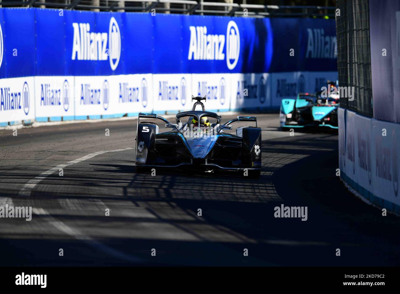Stoffel Vandoorne of Mercedes-EQ Formula E Team during qualifying of Day 2 of Rome E-Prix, 5th round of Formula E World Championship in city circuit of Rome, EUR neighborhood Rome, 10 April 2022 (Photo by Andrea Diodato/NurPhoto) Stock Photo