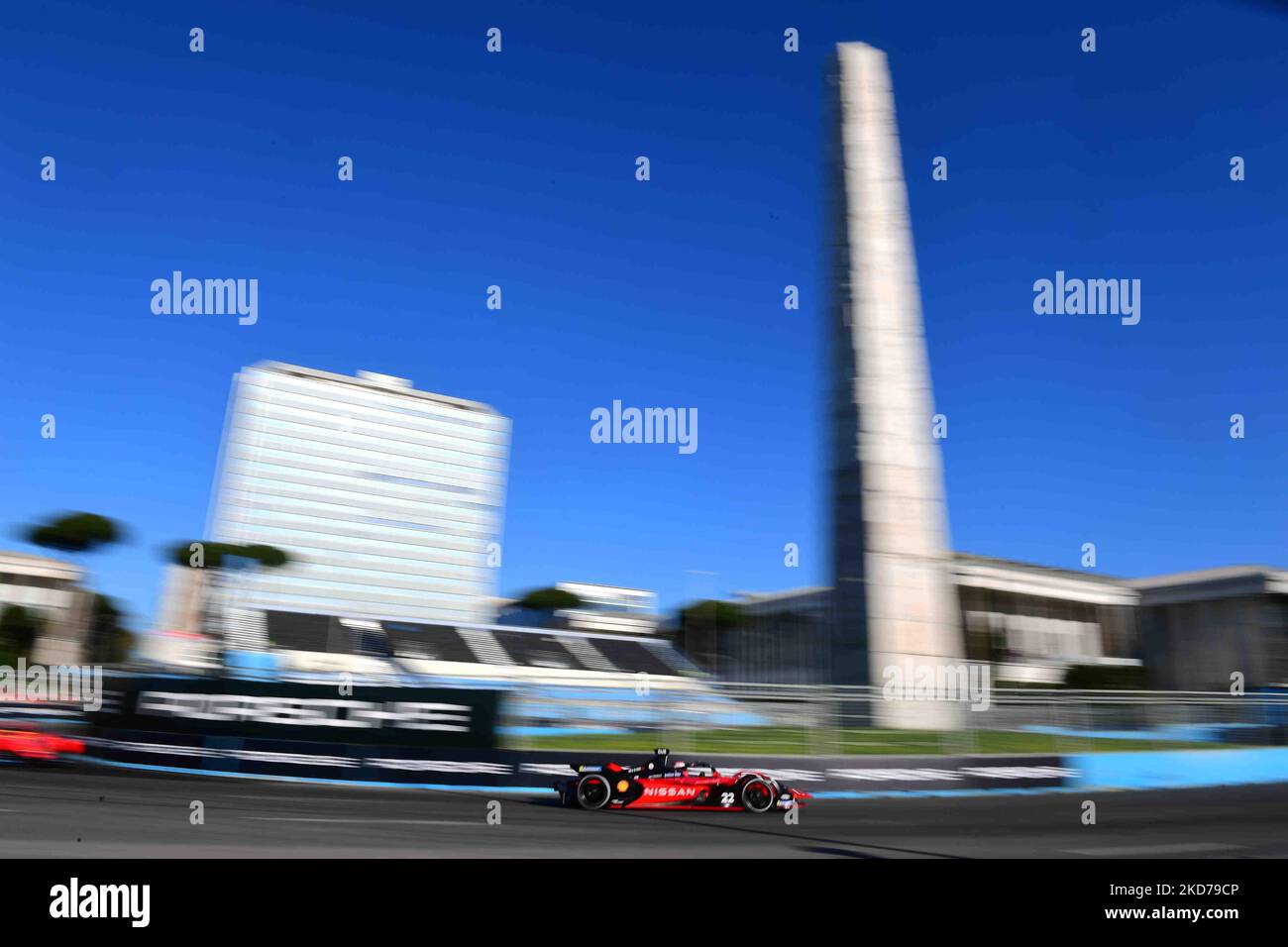 Miximilian Gunther of Nissan e.Dams during qualifying of Day 2 of Rome E-Prix, 5th round of Formula E World Championship in city circuit of Rome, EUR neighborhood Rome, 10 April 2022 (Photo by Andrea Diodato/NurPhoto) Stock Photo