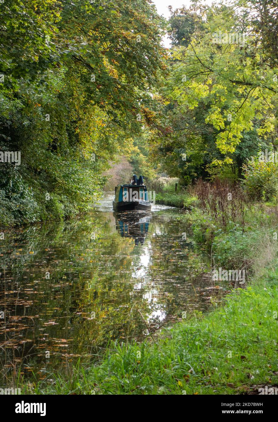 Canal narrowboat on the Staffordshire and Worcestershire canal near