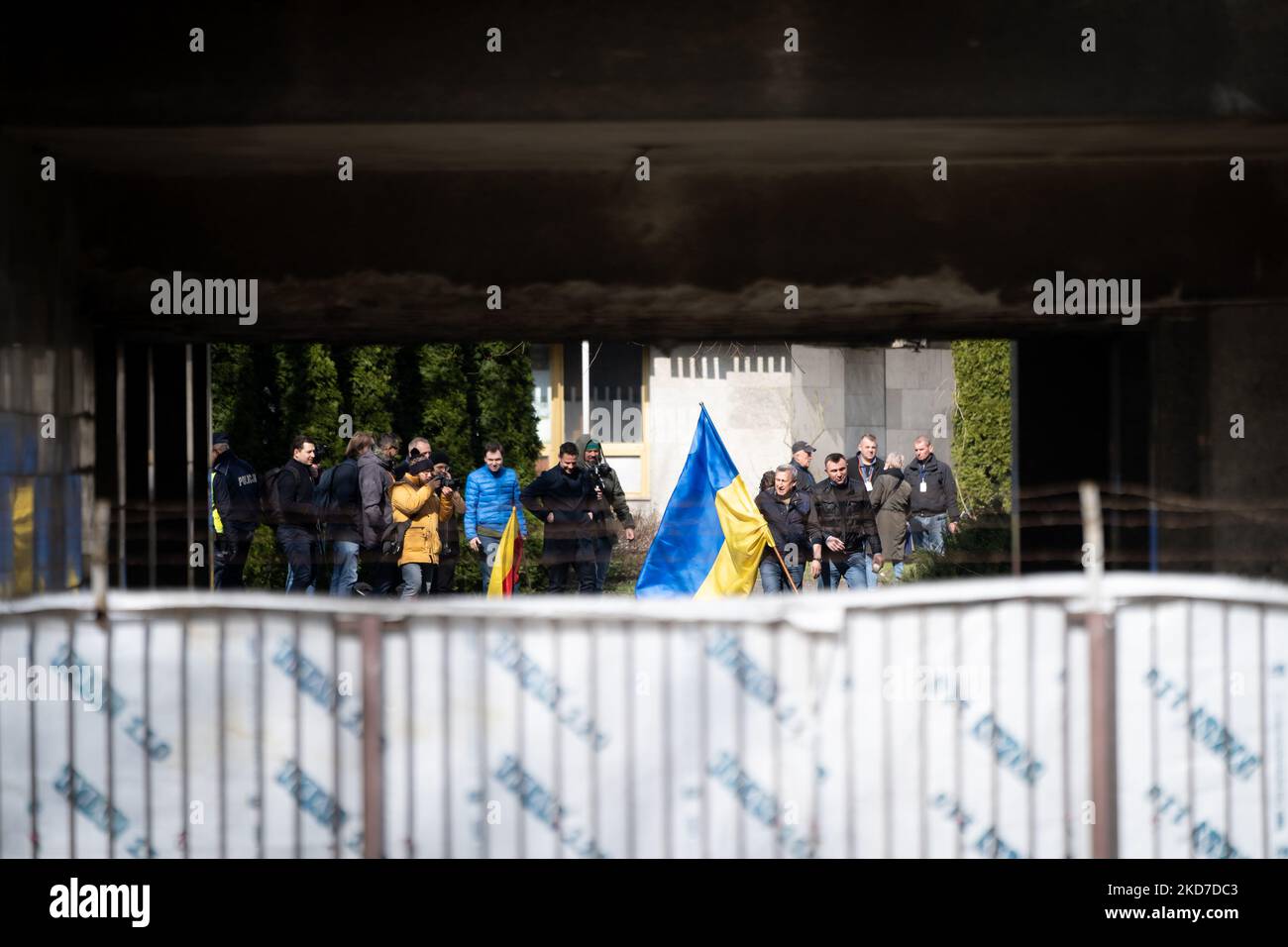 Abandoned Russian compound in Warsaw, Poland on April 11, 2022. Mayor