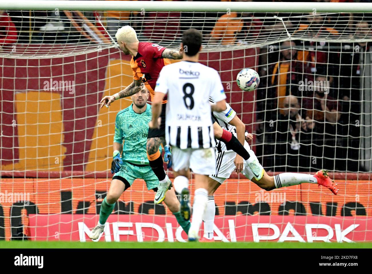 ISTANBUL Mauro Icardi of Galatasaray AS scores during the Turkish