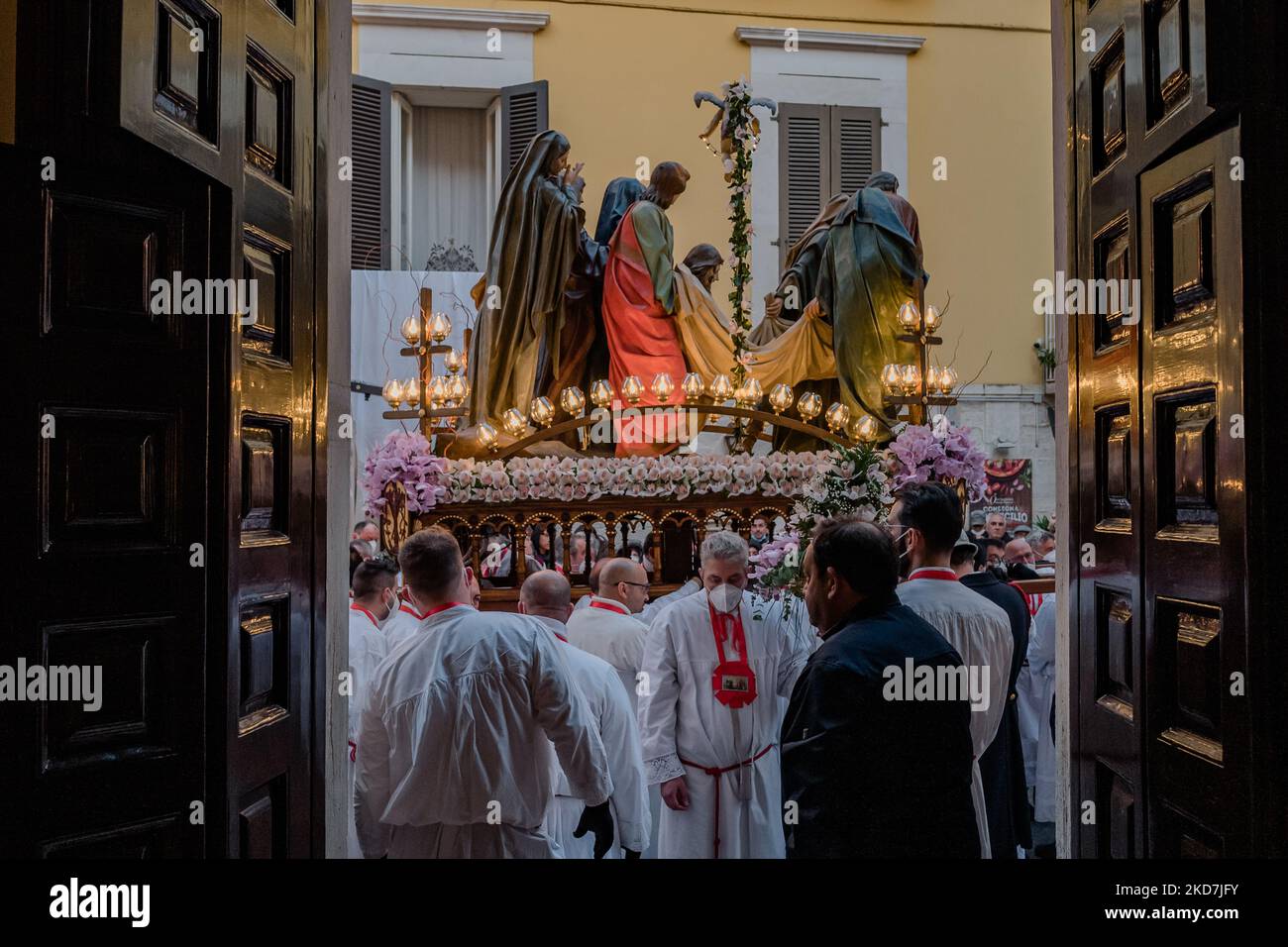 The Eight Saints, on Holy Thursday in procession in Ruvo di Puglia on