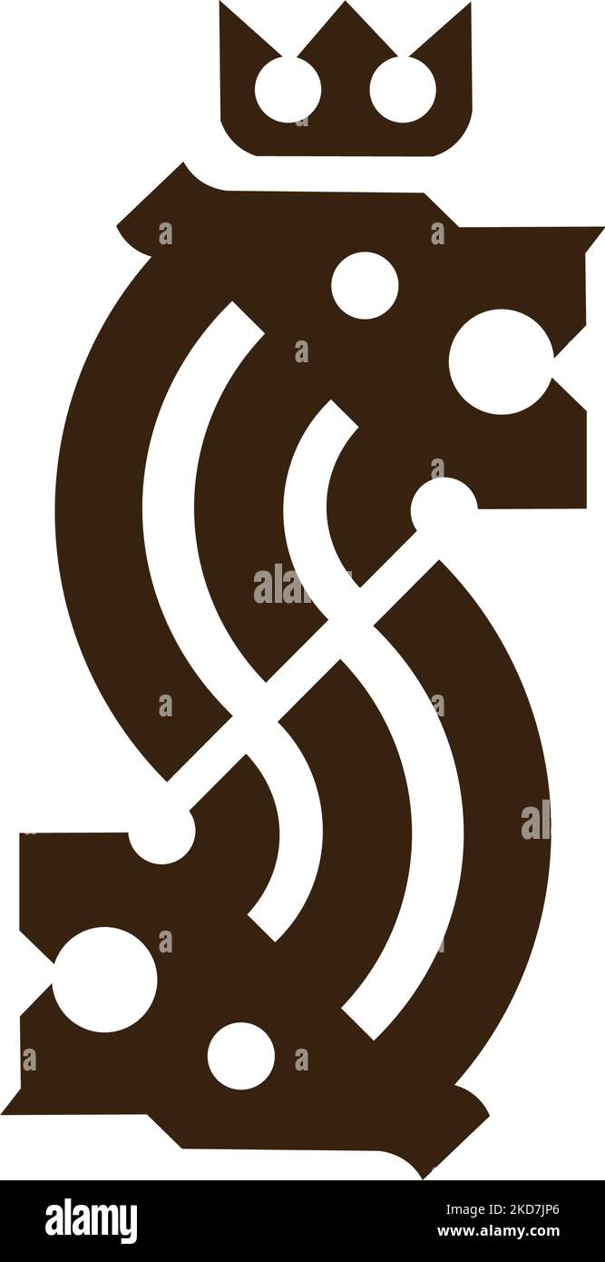 A vector logo design of a lion head and letter S on white background ...