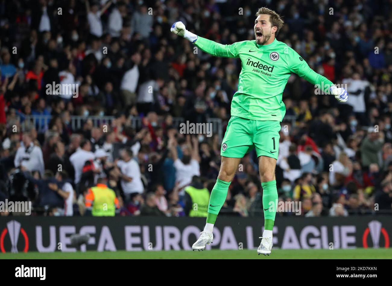 Kevin Trapp celebration during the match between FC Barcelona and ...