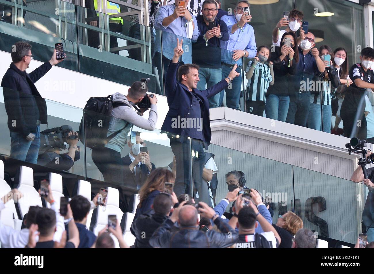 Alessandro Del Piero during the Serie A Football match between Juventus FC and Bologna at Allianz Stadium, on 16 April 2022 in Turin, Italy (Photo by Alberto Gandolfo/NurPhoto) Stock Photo