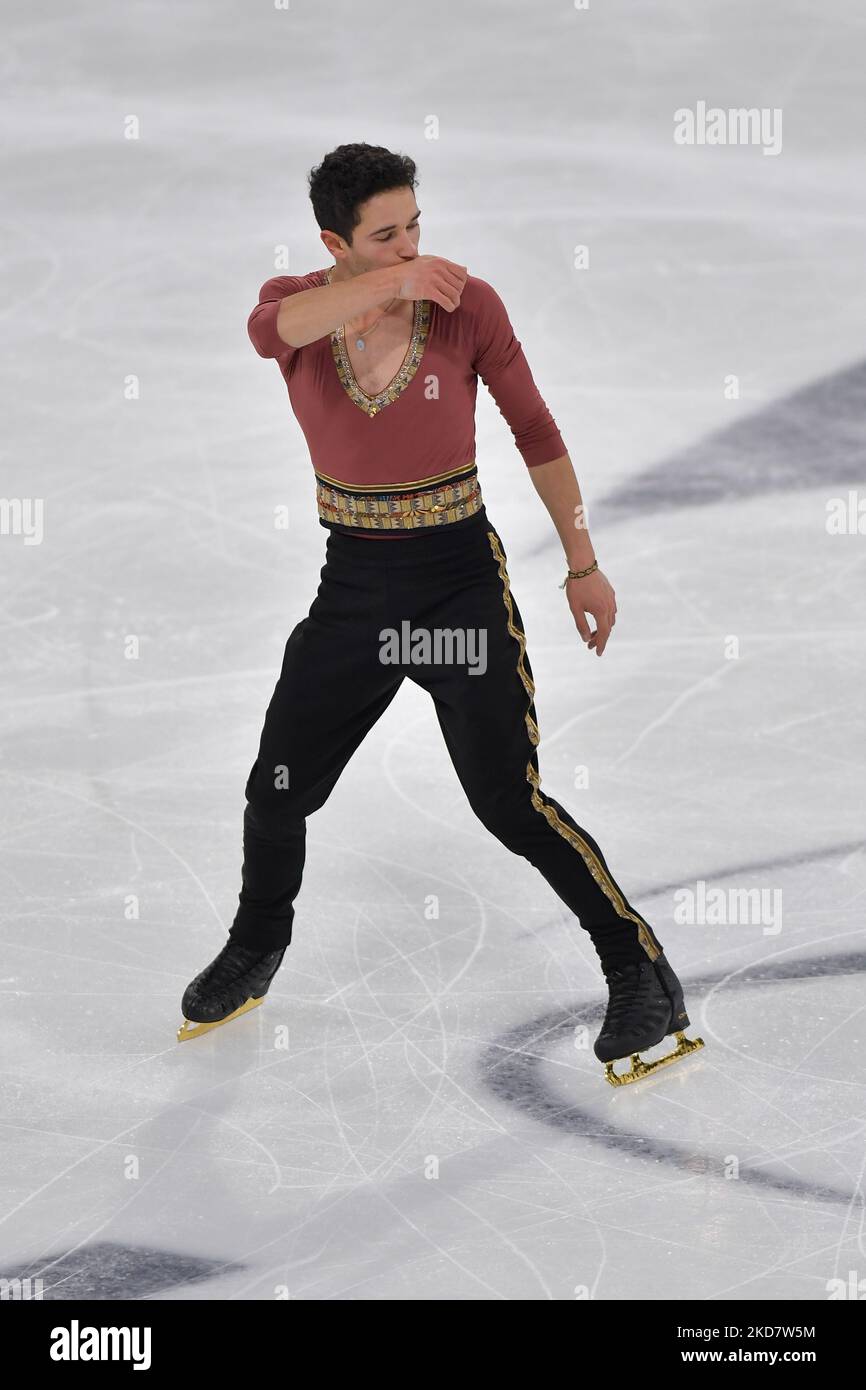 LUC ECONOMIDES (FRA), during Men Free Skating, at the ISU Grand Prix of