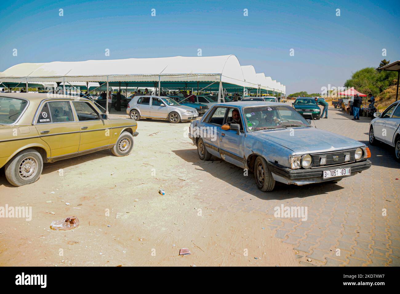 Gaza. Palestine, a market for selling old cars in Gaza Stock Photo